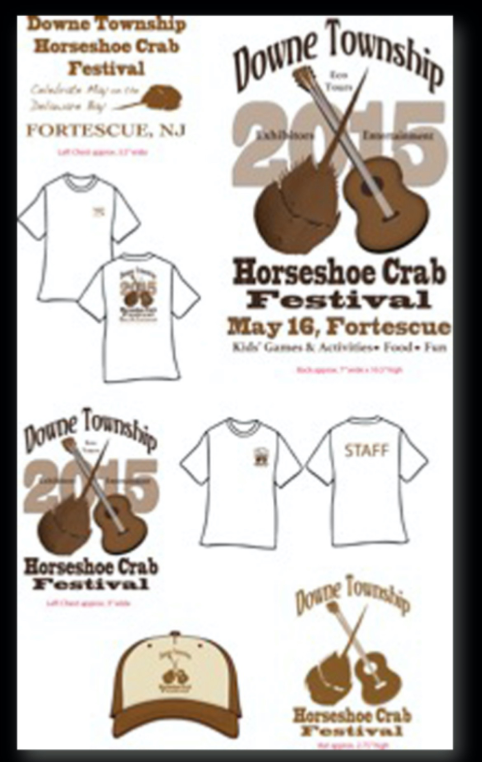 New Jersey's Downe Township Horseshoe Crab Festival Merchandise created by Filter and Flow. © Lisa Merman Bender, Filter & Flow