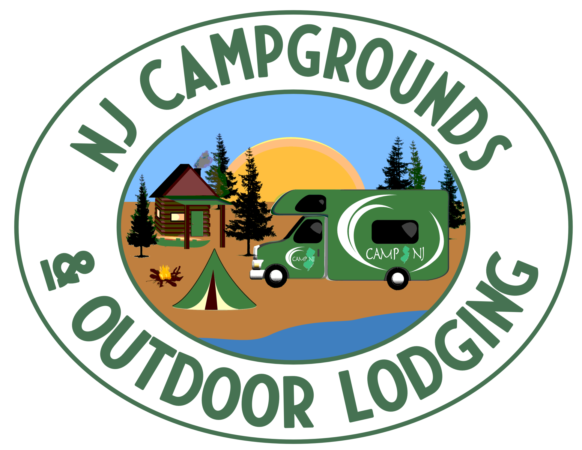 Logo design created for NJ Campground Owners Association © Lisa Merman Bender, Filter and Flow

